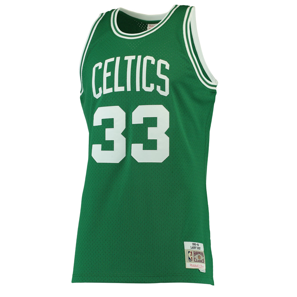 Boston Celtics Mitchell & Ness Larry Bird 1985-86 Hardwood Classics Swingman Jersey - Kelly Green - Men's