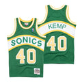 Seattle SuperSonics Mitchell & Ness Shawn Kemp Hardwood Classics Road Swingman Jersey - Men's