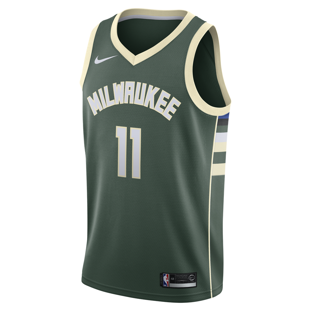 Milwaukee Bucks Nike Icon Edition Swingman Jersey - Hunter Green - Tyler Herro - Youth