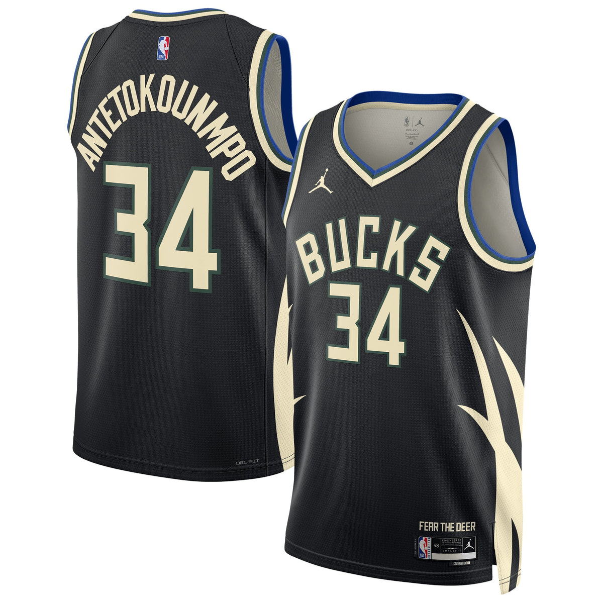 Milwaukee Bucks Giannis Antetokounmpo Nike Jordan Dri-FIT NBA Swingman Jersey - Men's