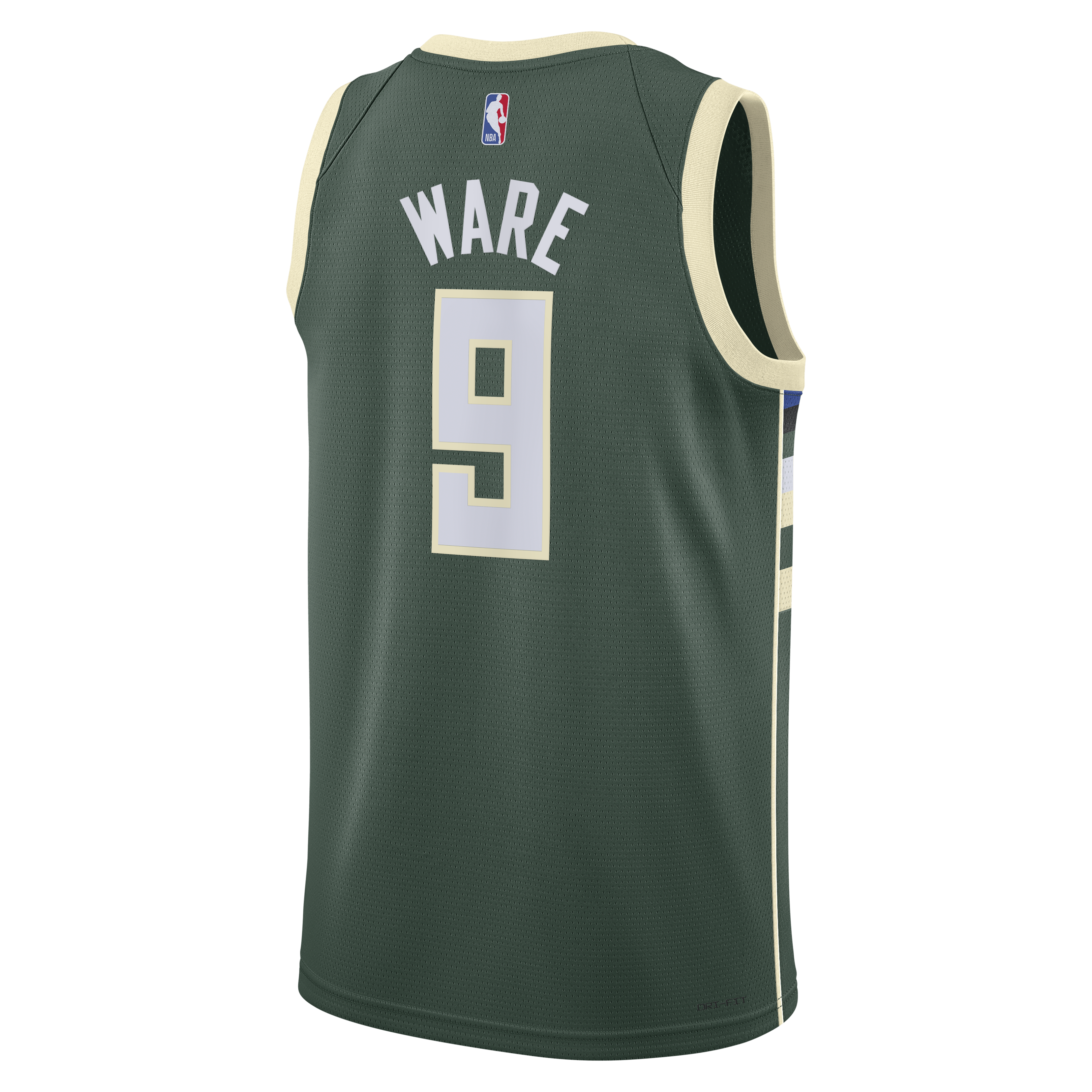 Milwaukee Bucks Nike Icon Edition Swingman Jersey - White - Kel'el Ware - Unisex