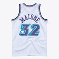 Utah Jazz Mitchell & Ness Karl Malone 1996 Hardwood Classics Swingman Jersey - White - Men's