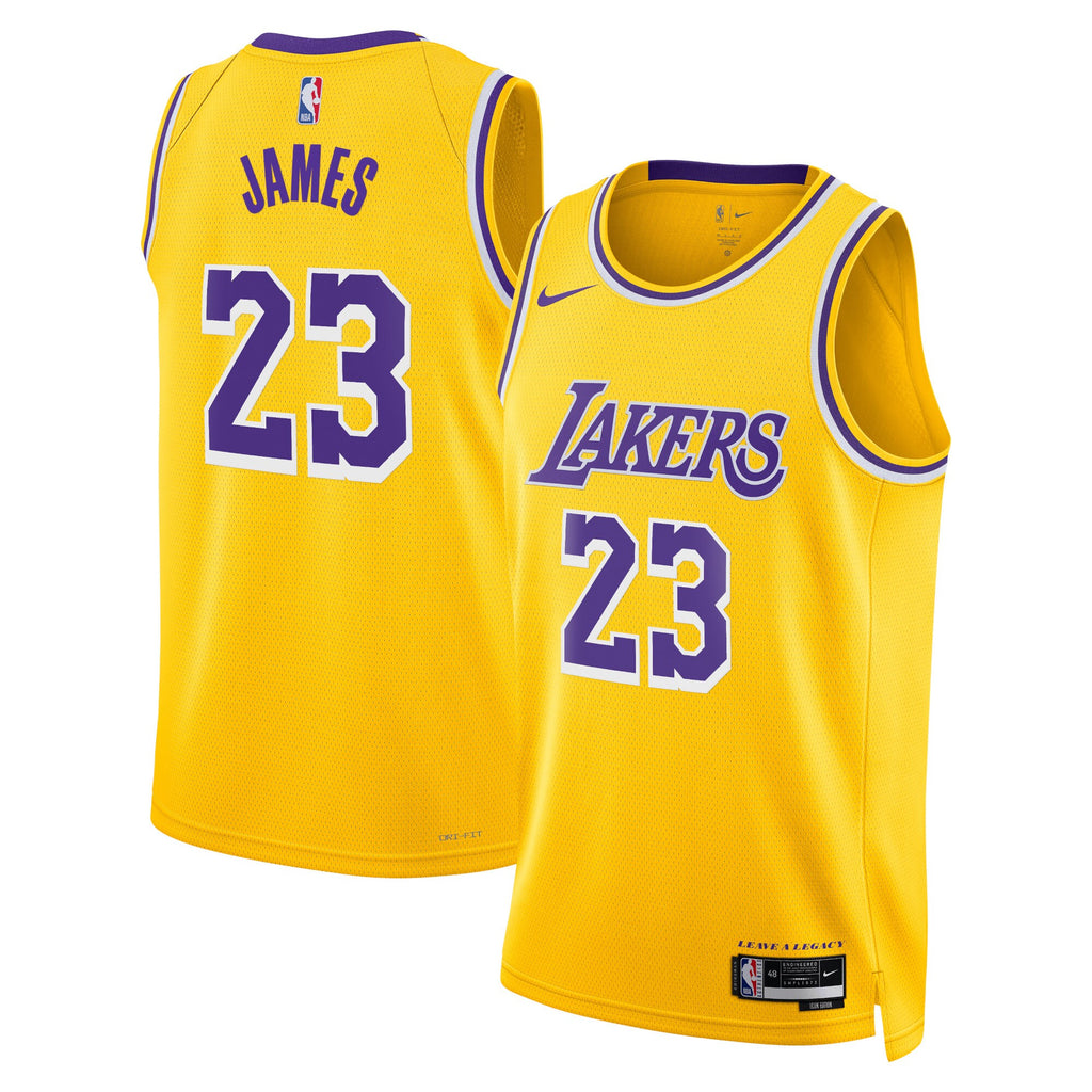 Los Angeles Lakers Nike Icon Swingman Jersey - James 23 - Men's