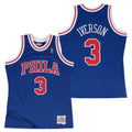Philadelphia 76ers Mitchell & Ness Allen Iverson 1997 Hardwood Classics Alternate Swingman Jersey - Blue - Men's