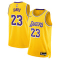 Los Angeles Lakers Nike Icon Edition Swingman Jersey - Gold - LeBron James - Unisex