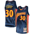 Golden State Warriors Mitchell & Ness Stephen Curry 2009 Hardwood Classics Authentic Jersey - Navy - Men's