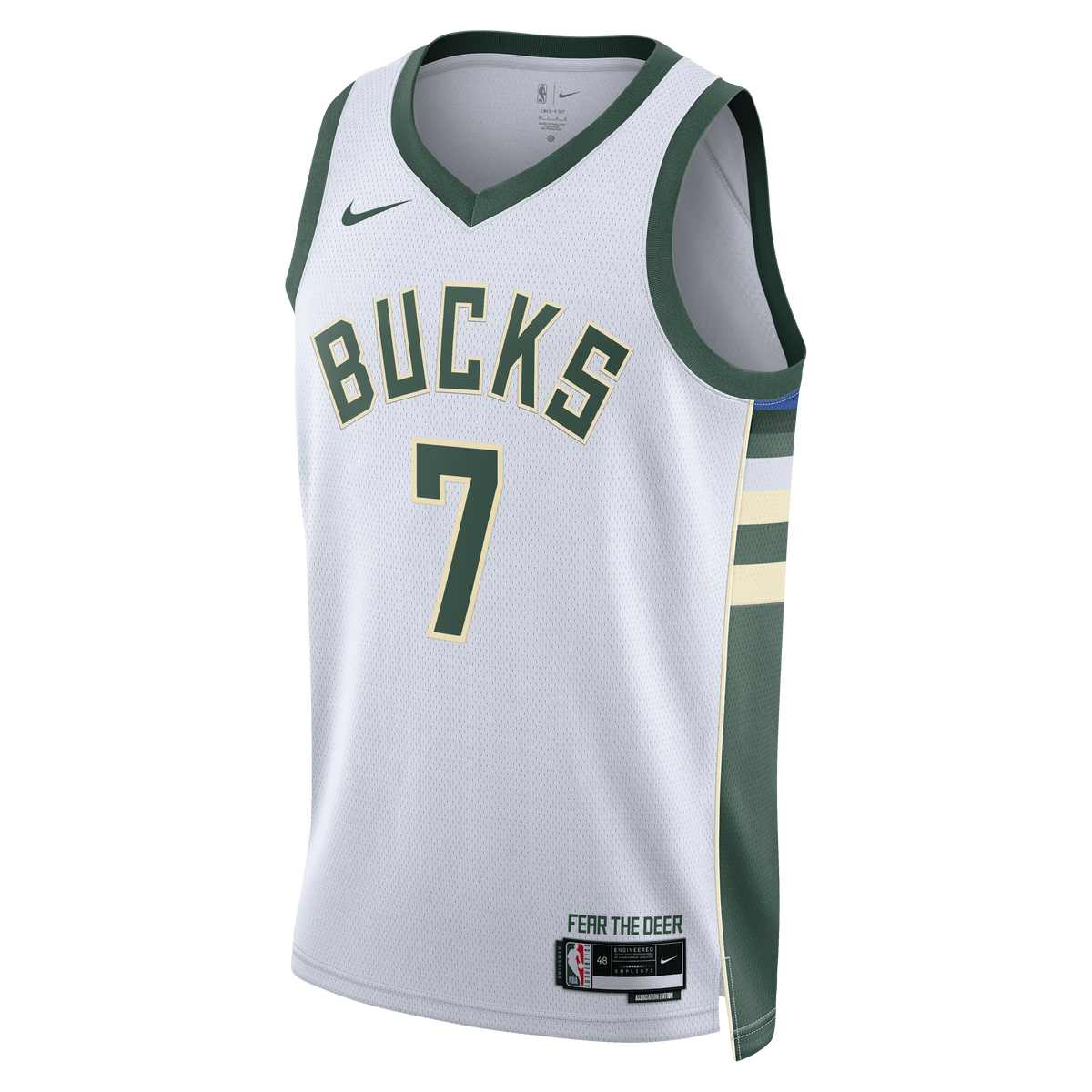 Milwaukee Bucks Nike Association Edition Swingman Jersey - White - Kevin Porter Jr. - Unisex