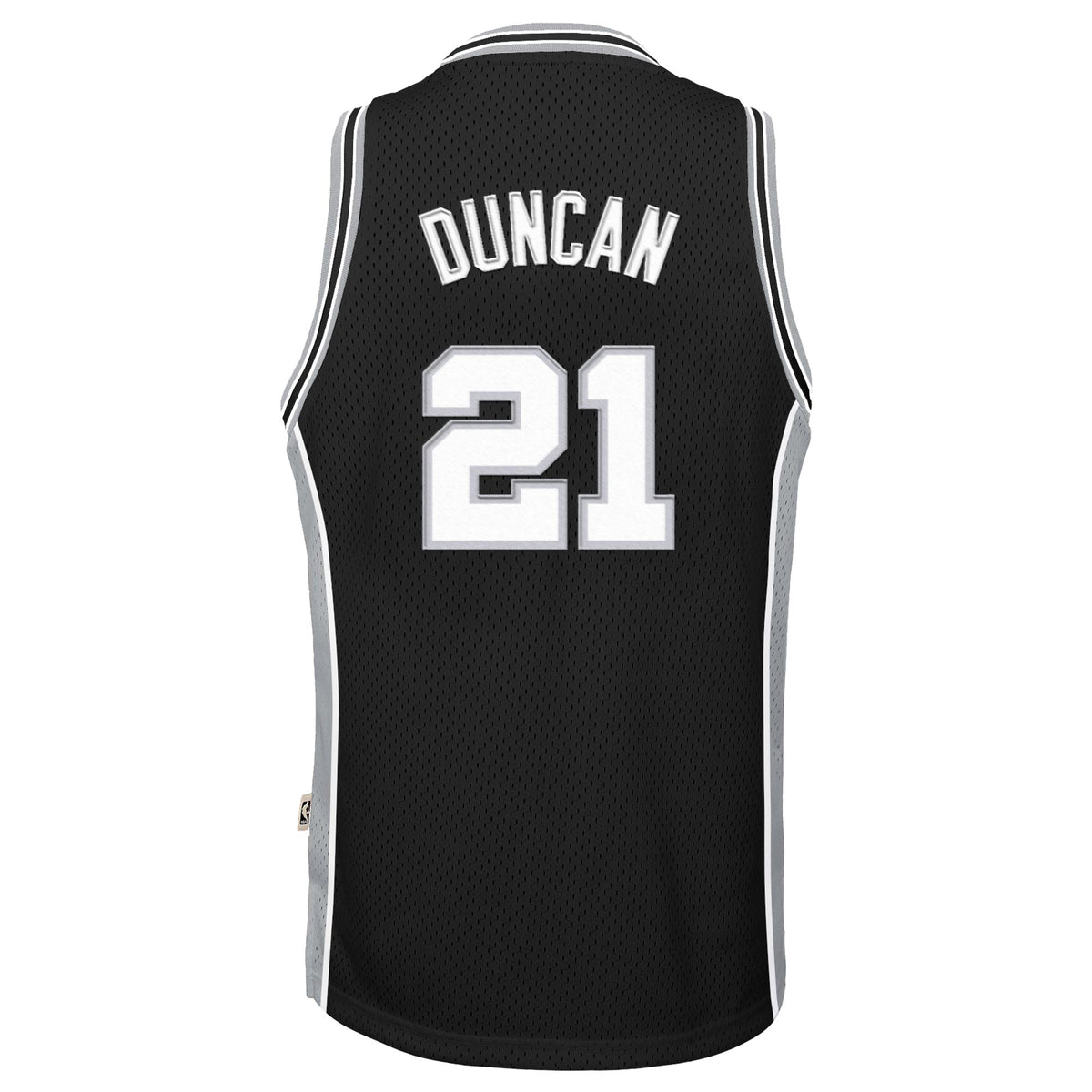 San Antonio Spurs Tim Duncan 1998-99 Hardwood Classics Road Swingman Jersey - Black - Youth