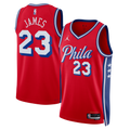 Philadelphia 76ers Jordan Brand Statement Edition Swingman Jersey - Red - LeBron James - Unisex