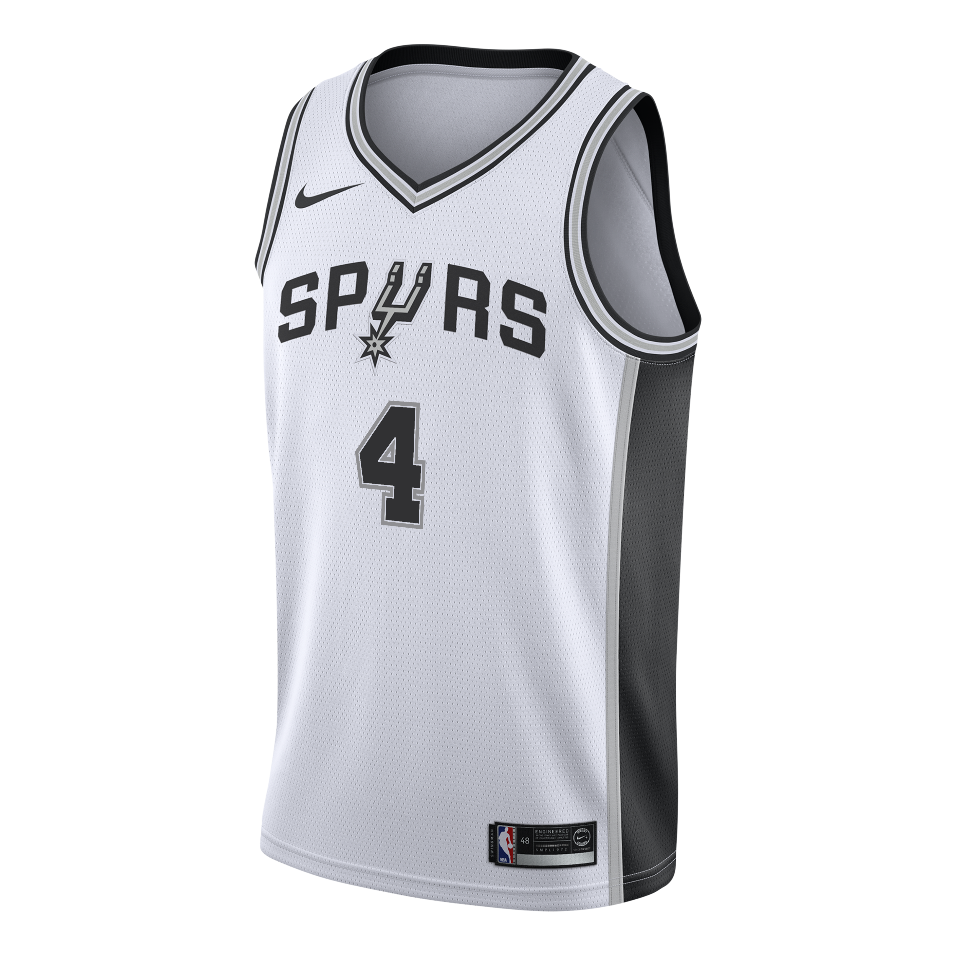 San Antonio Spurs Nike Association Edition Swingman Jersey - White - De'Aaron Fox - Youth