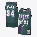Milwaukee Bucks Mitchell & Ness Ray Allen 1996 Hardwood Classics Alternate Swingman Jersey - Dark Green - Men's