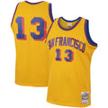 San Francisco Warriors Mitchell & Ness Wilt Chamberlain 1962-63 Hardwood Classics Swingman Jersey - Gold - Men's