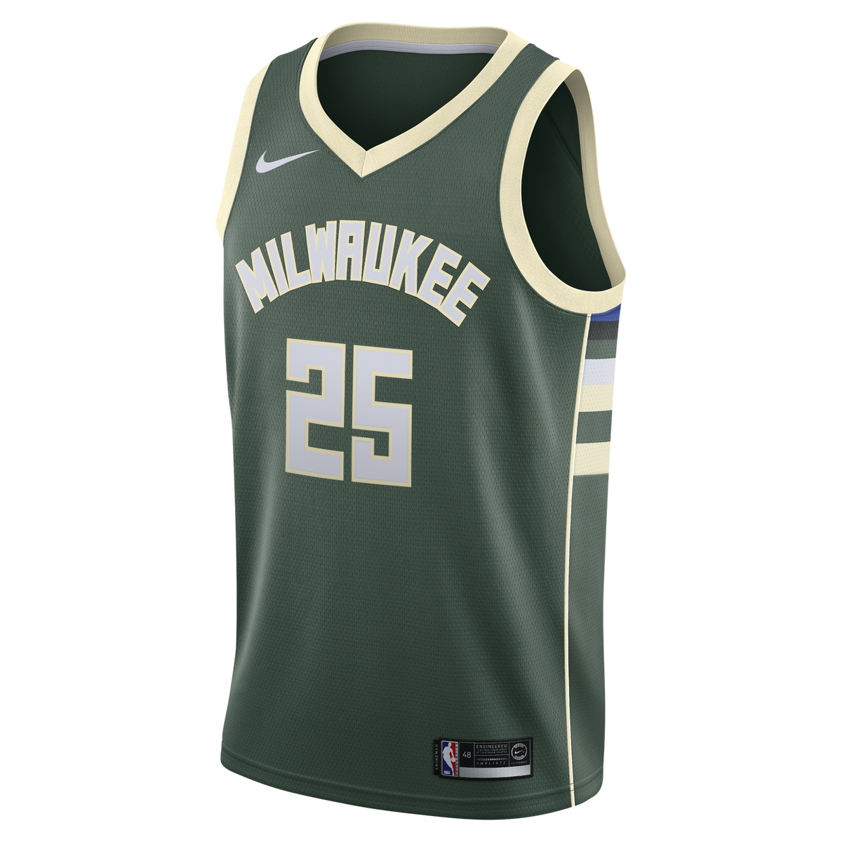 Milwaukee Bucks Nike Icon Edition Swingman Jersey - White - Kasparas Jakučionis - Youth
