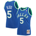 Dallas Mavericks Mitchell & Ness Jason Kidd 1994-95 Hardwood Classics Swingman Player Jersey - Blue - Men's