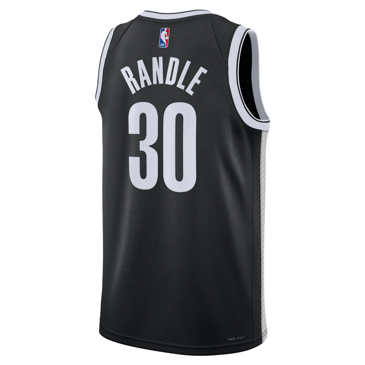 Brooklyn Nets Nike Icon Swingman Jersey- Black - Julius Randle - Unisex
