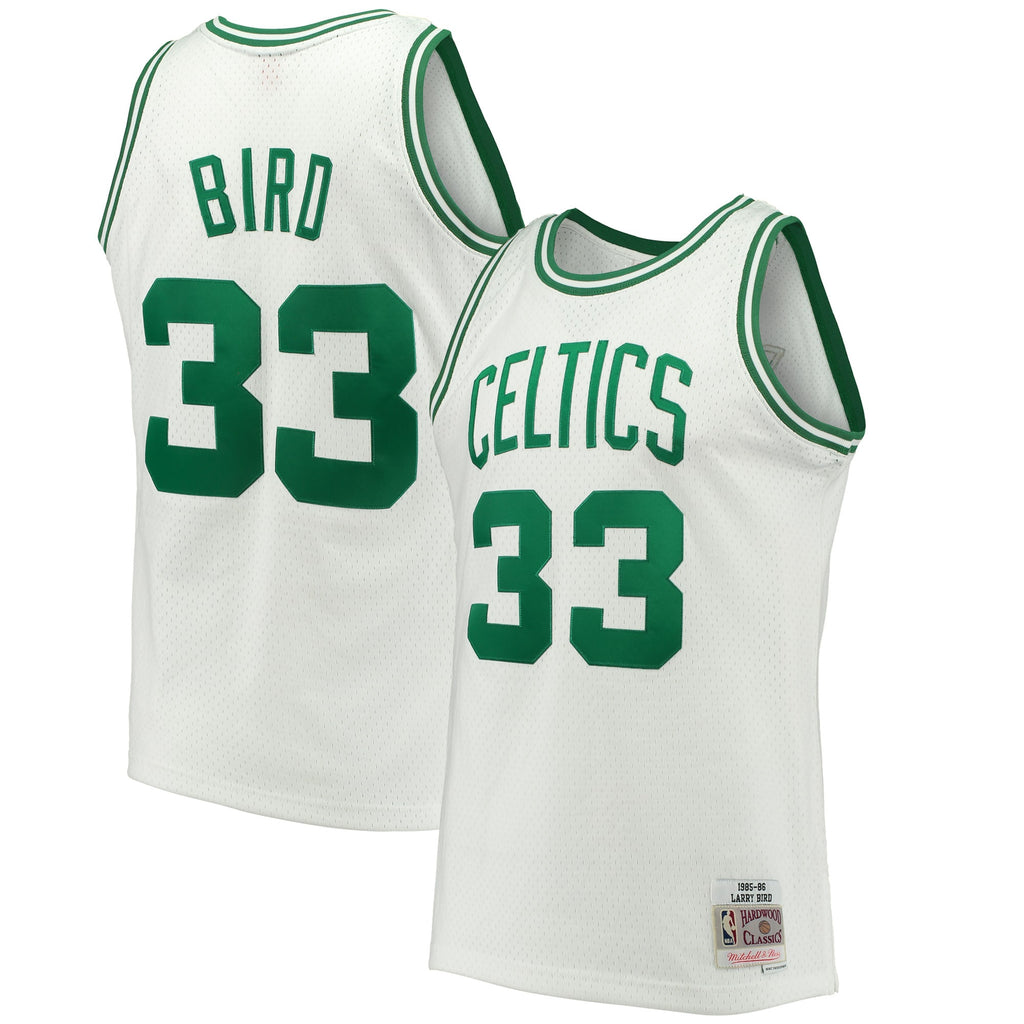 Boston Celtics Mitchell & Ness Larry Bird 1985-86 Hardwood Classics Swingman Jersey - Kelly Green - Men's