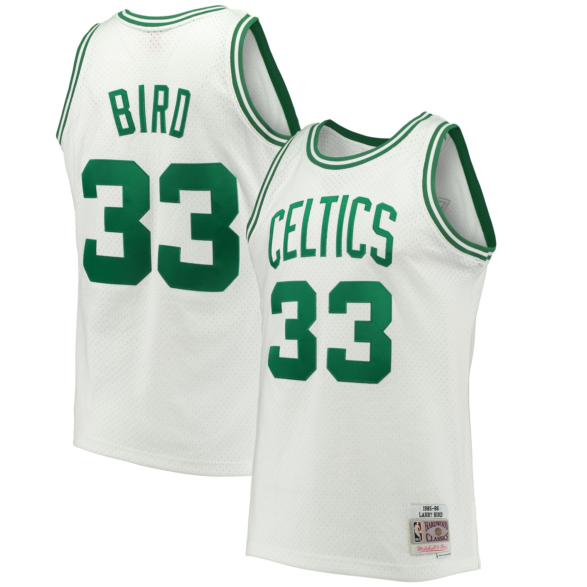Boston Celtics Mitchell & Ness Larry Bird 1985-86 Hardwood Classics Swingman Jersey - Kelly Green - Men's