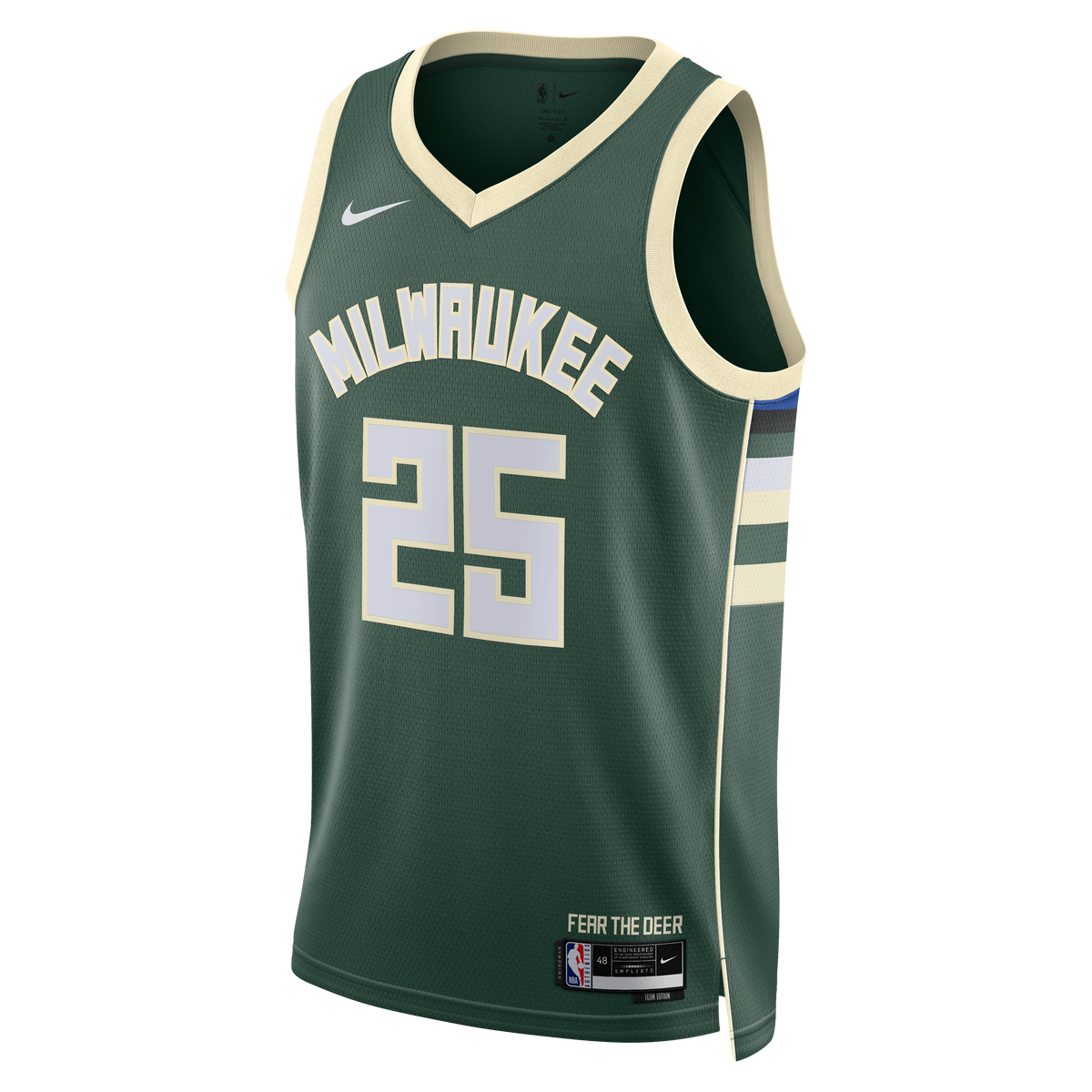 Milwaukee Bucks Nike Icon Edition Swingman Jersey - White - Kasparas Jakučionis - Unisex