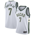 Milwaukee Bucks Nike Association Edition Swingman Jersey - White - Kevin Porter Jr. - Youth