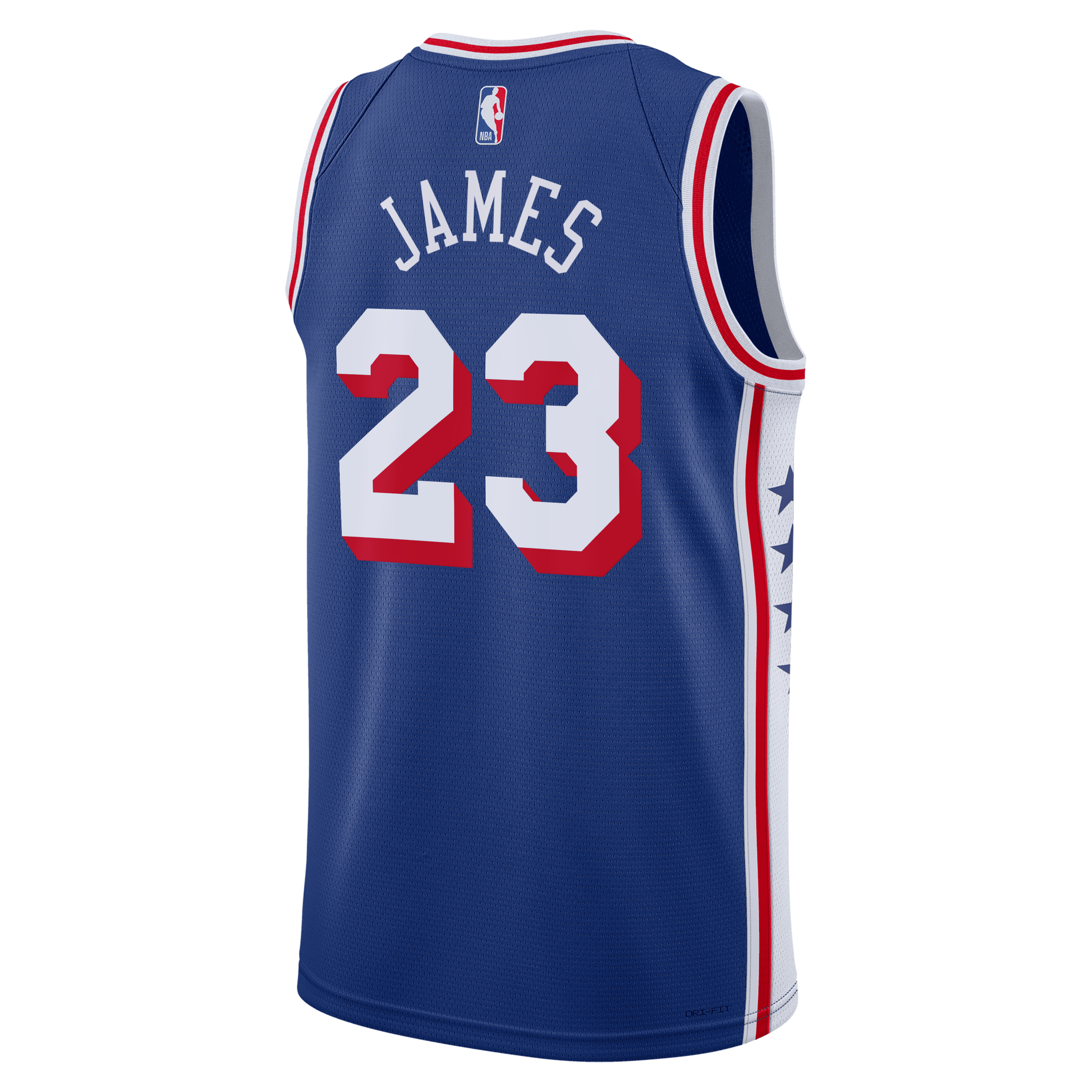 Philadelphia 76ers Nike Icon Edition Swingman Jersey - Royal - LeBron James - Unisex