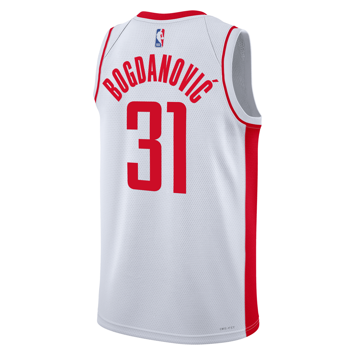 Houston Rockets Nike Association Edition Swingman Jersey - White - Bogdan Bogdanović - Unisex