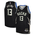 Milwaukee Bucks Jordan Brand Statement Edition Swingman Jersey - Hunter Green - Ryan Rollins - Youth