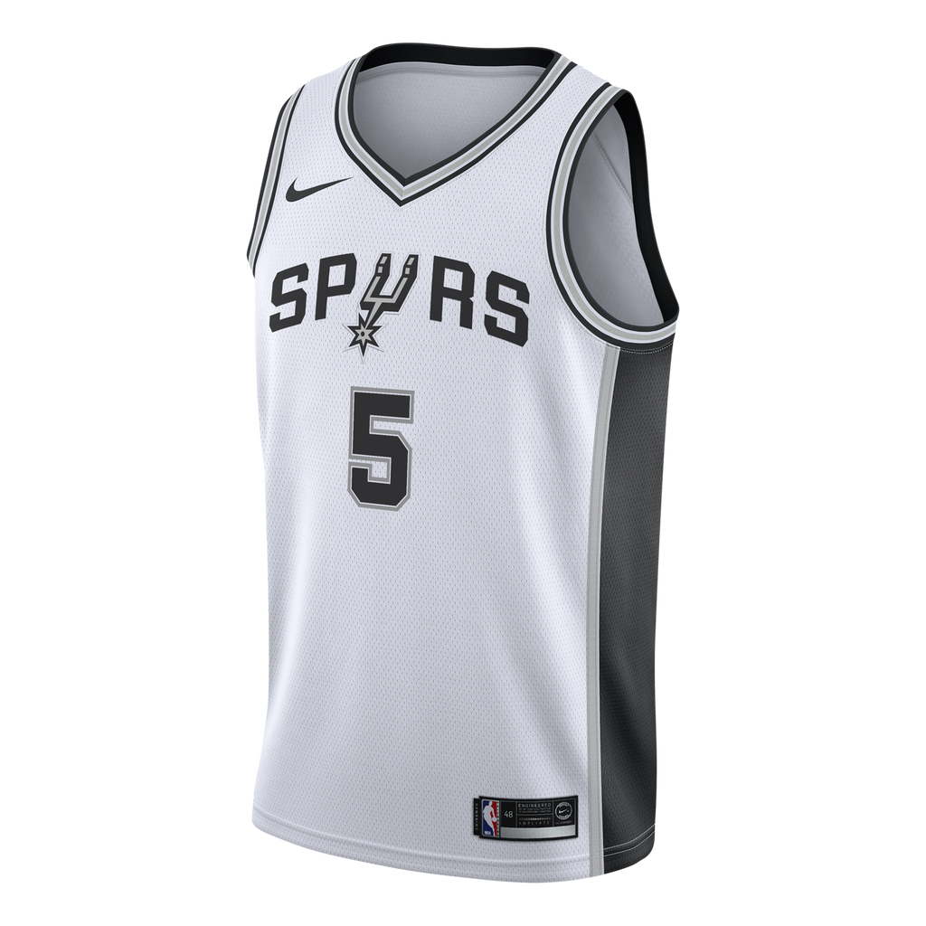 San Antonio Spurs Nike Association Edition Swingman Jersey - White - Stephon Castle - Youth