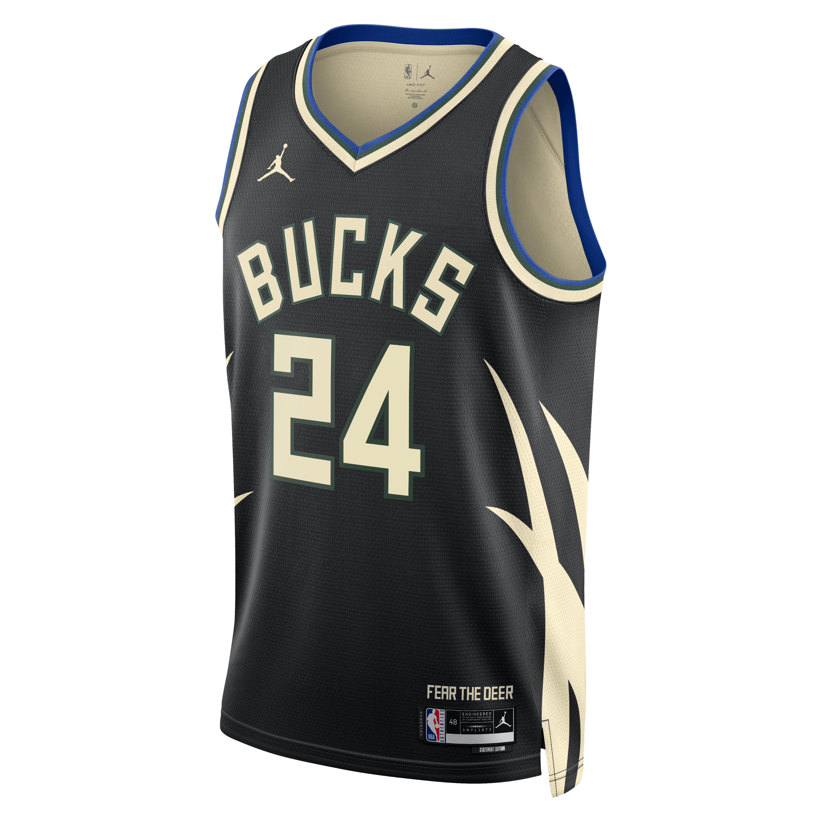 Milwaukee Bucks Jordan Brand Statement Edition Swingman Jersey - Hunter Green - Jaime Jaquez Jr. - Unisex