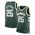 Milwaukee Bucks Nike Icon Edition Swingman Jersey - White - Kasparas Jakučionis - Unisex
