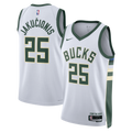Milwaukee Bucks Nike Association Edition Swingman Jersey - White - Kasparas Jakučionis - Unisex