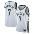 Milwaukee Bucks Nike Association Edition Swingman Jersey - White - Kevin Porter Jr. - Unisex