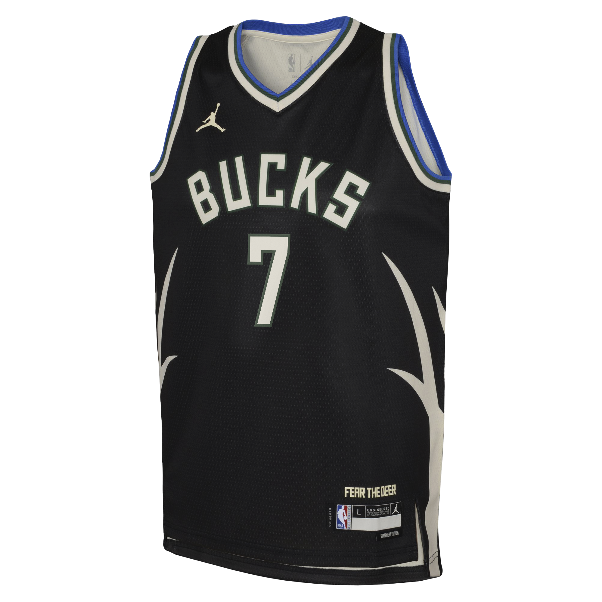 Milwaukee Bucks Jordan Brand Statement Edition Swingman Jersey - Hunter Green - Kevin Porter Jr. - Youth