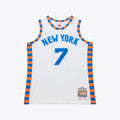 New York Knicks Mitchell & Ness Carmelo Anthony 2015-16 Hardwood Classics Authentic Jersey - White - Men's