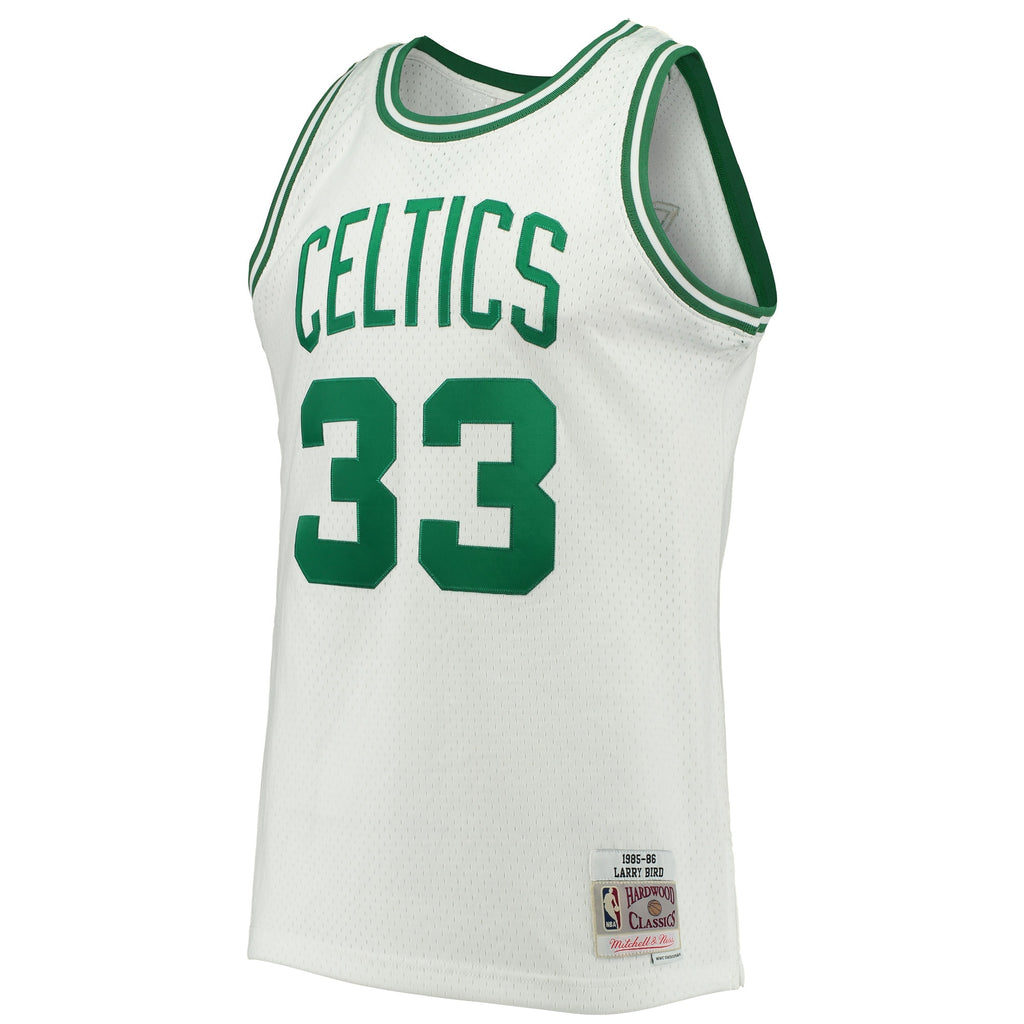 Boston Celtics Mitchell & Ness Larry Bird 1985-86 Hardwood Classics Swingman Jersey - Kelly Green - Men's