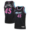 Miami Heat Nike 2025/26 City Edition Swingman Jersey - Black - Davion Mitchell - Youth